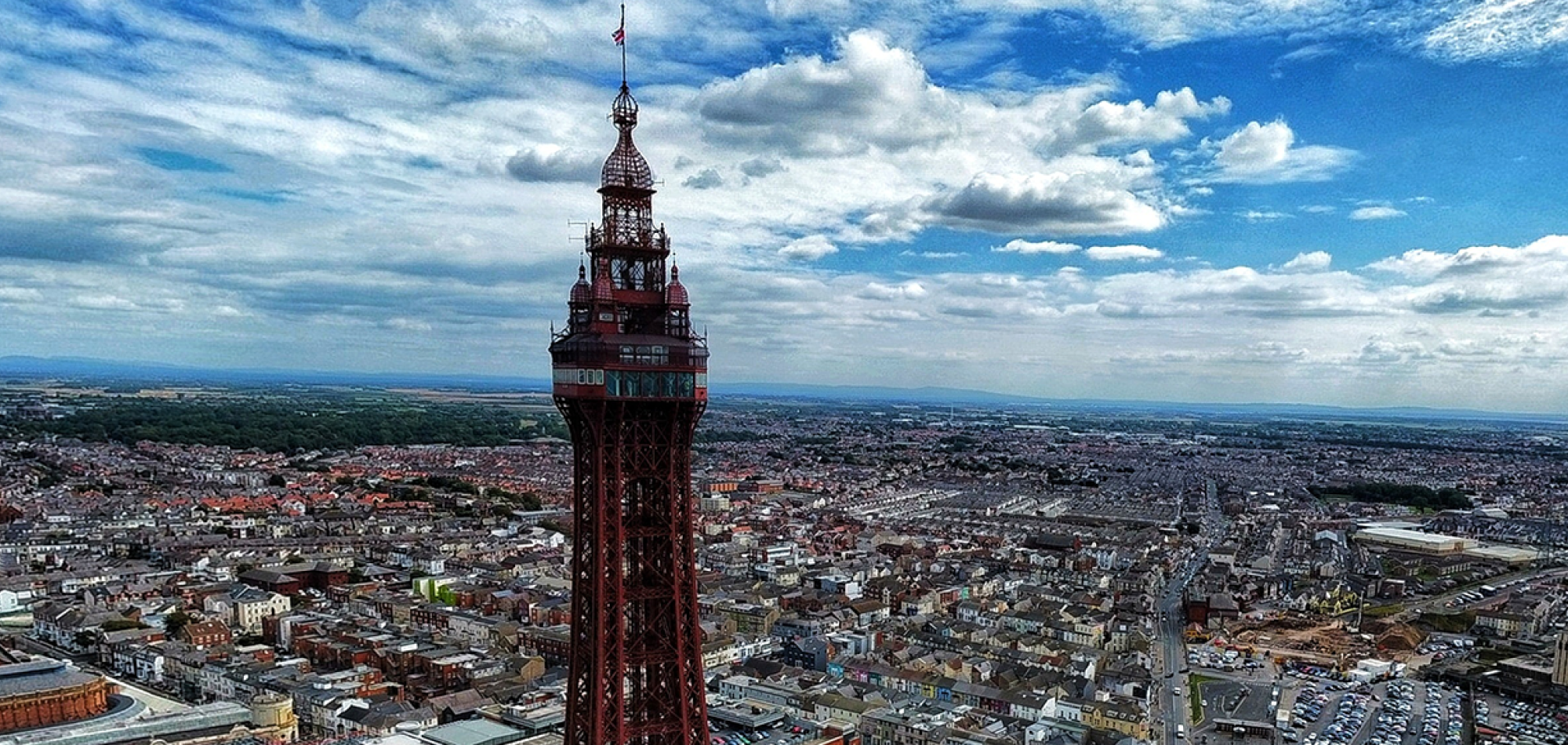 Aerial shot of Blackpool Tower