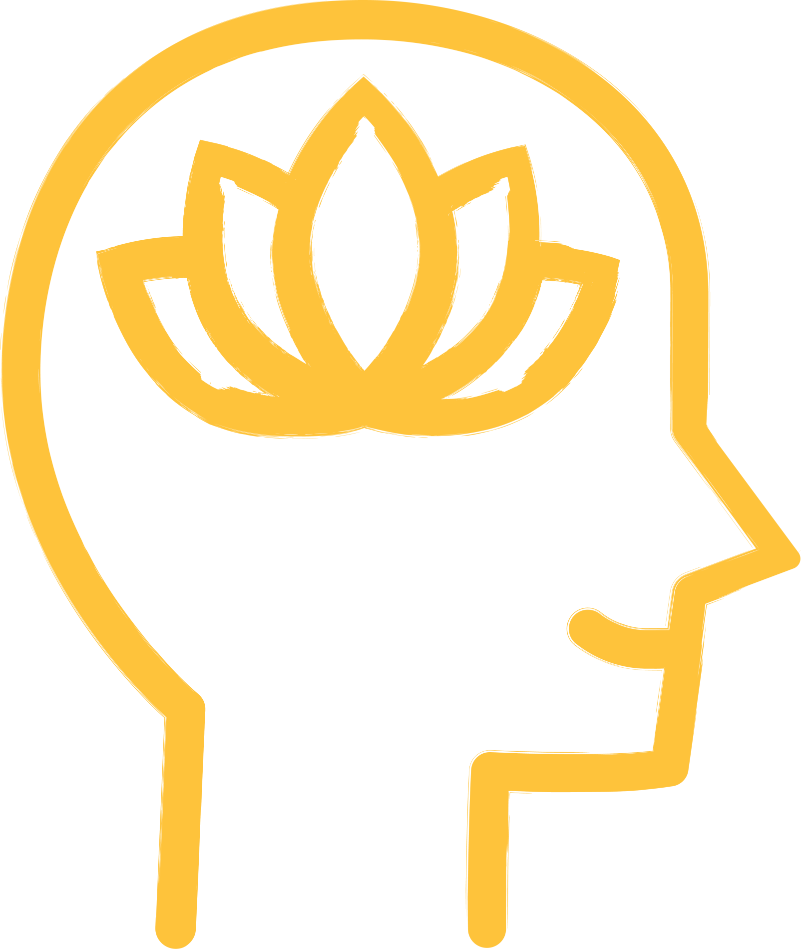 Icon of person head and lotus