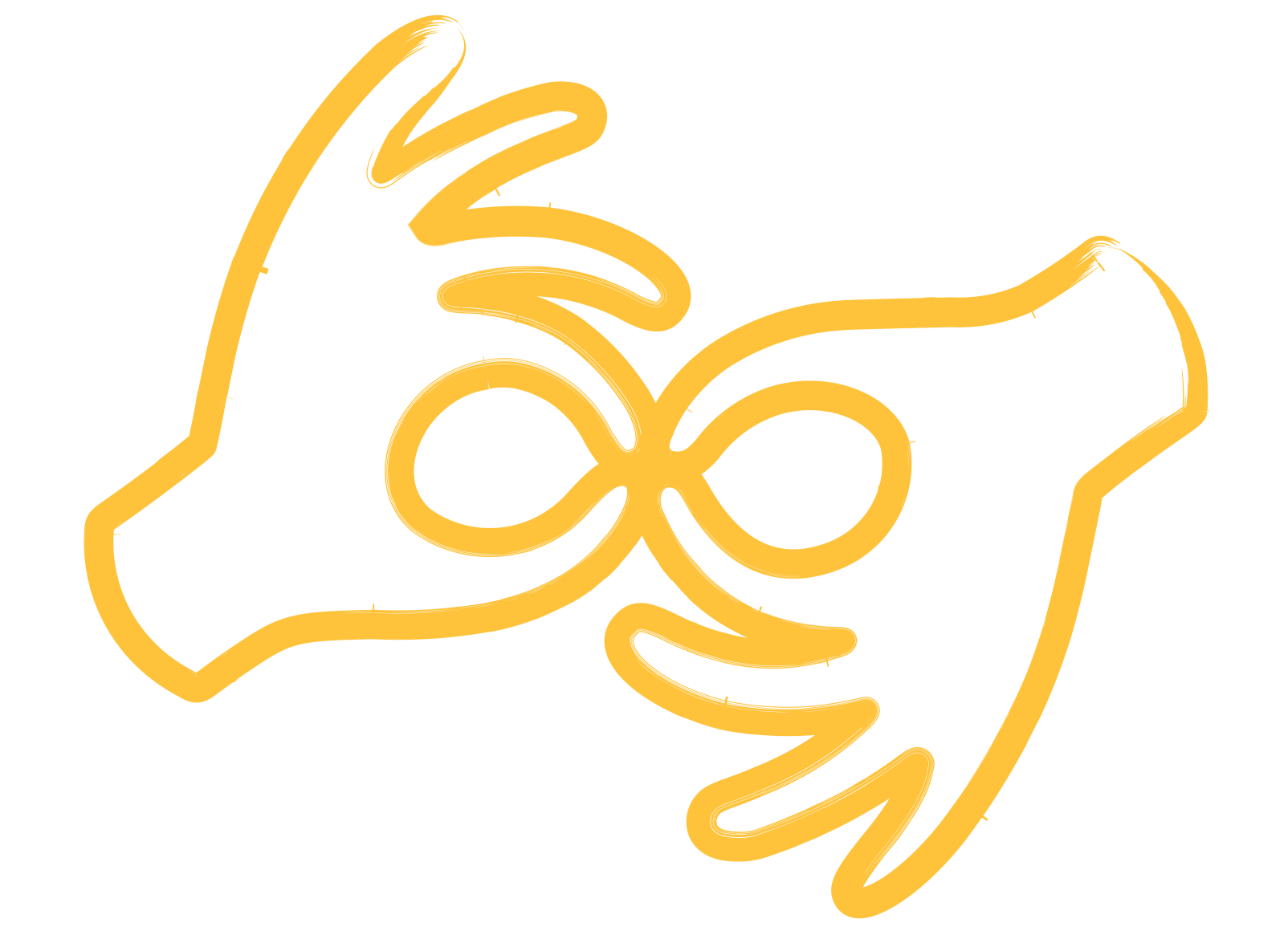 Illustration of hands sign language