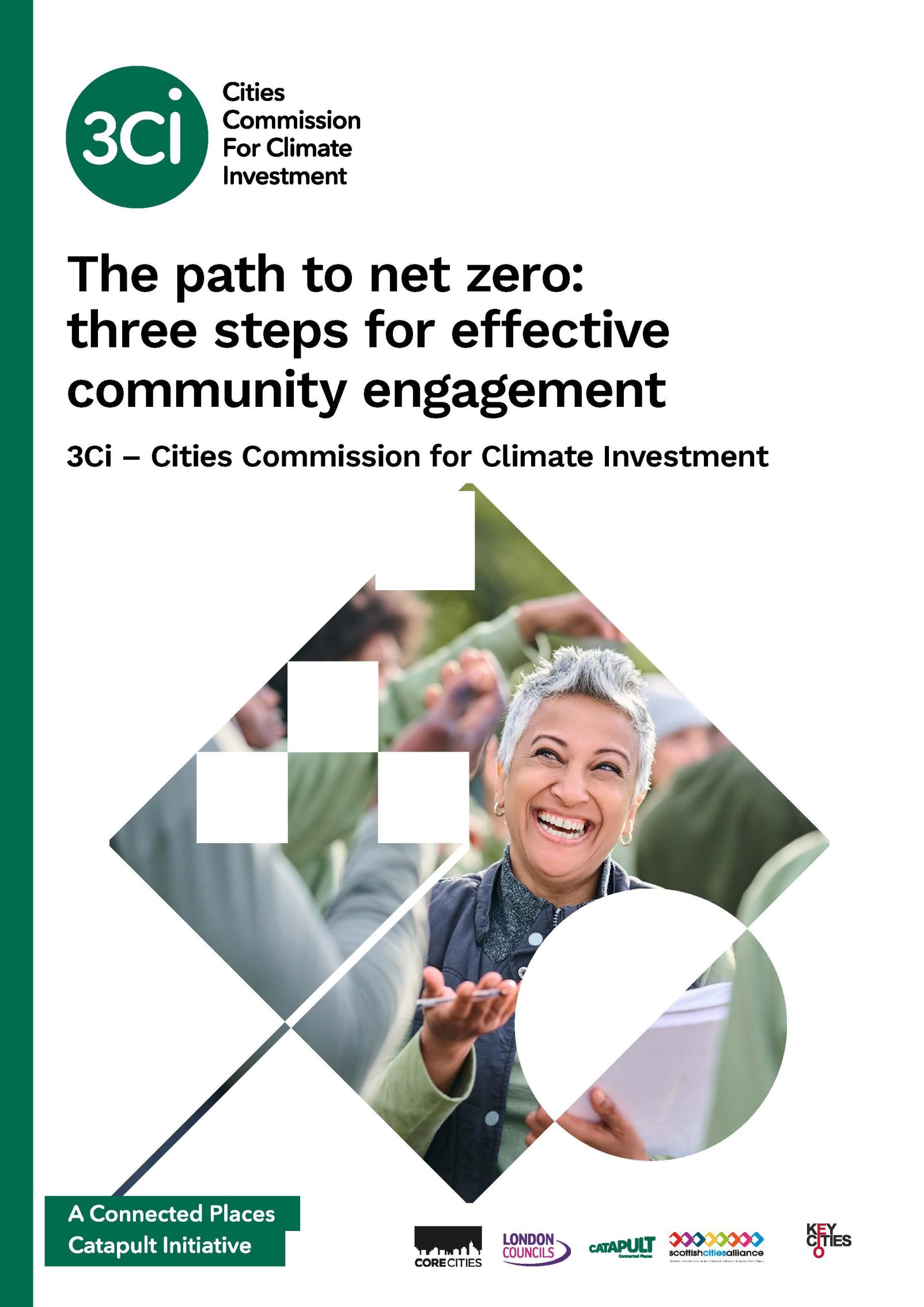 Cover to 'The Path to Net Zero: Three steps for effective community engagement.'