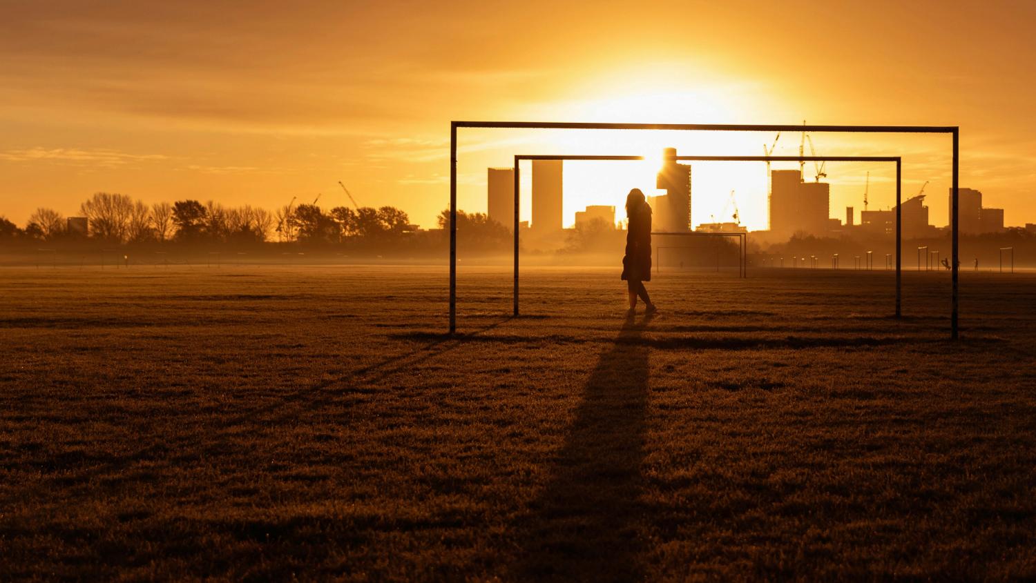 Hackney Marshes at Sunset